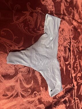 Victoria's Secret Light Silver Shimmer Thong XL